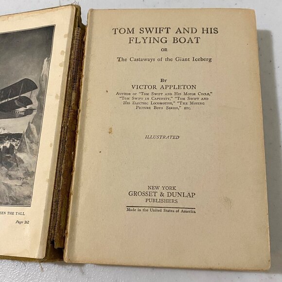 Tom Swift and His Flying Boat Hardcover Victor Appleton Vintage Science Fiction - Picture 7 of 12